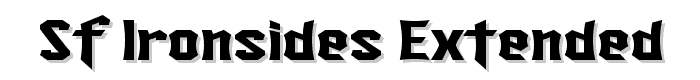 SF Ironsides Extended font